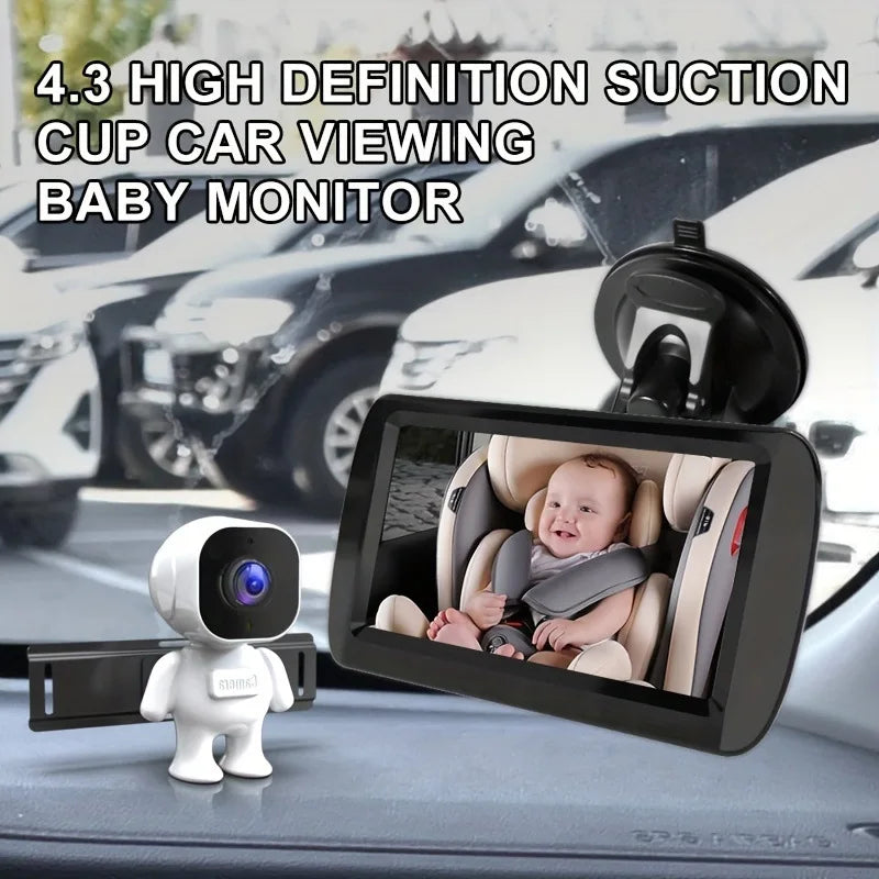 Car Baby Caregiver 4.3 Inch Folding Display + Night Vision Camera Rear Care Image