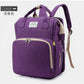 Fashionable Folding Baby Crib Mother and Baby Bag Large Capacity Hand-held Bottle Diaper Backpack Mother and Mommy Bag