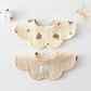 Cute Two-sided Usable Baby Feeding Bib Pure Cotton Gauze Pacifier Saliva Towel Breathable Petal Bib For Newborn Toddler