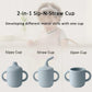 1PCS Two Lids Baby Silicone Straw Cup BPA Free Portable Storage Snack Container Feeding Cup Kids Learning Drink Cup Baby Stuff