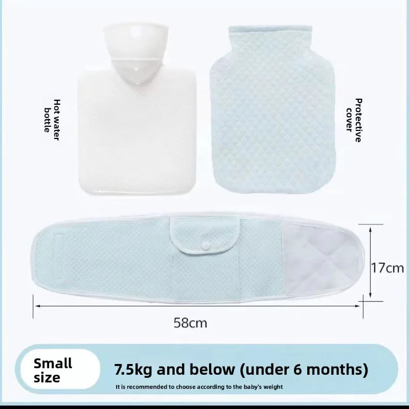 Newborn Baby Hot Water Bottle - Small Mini Warm Baby Belly Heat Pack Flatulence & Colic Relief Wonder - Warm Water Bottle