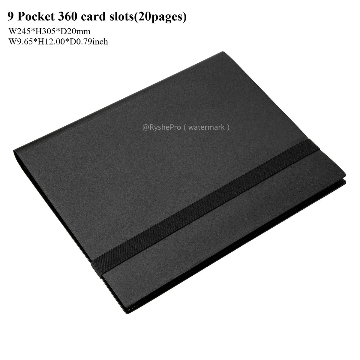 Card Binder with 9 Pocket Trading Card Album Display Binder 360 Side Loading Pocket Holder for TCG Yugioh MTG Game Card Book
