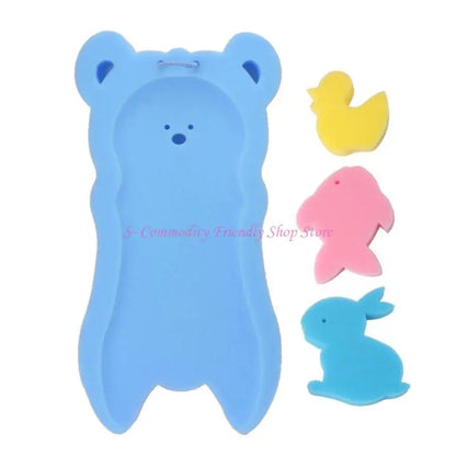 85AE Baby Bath Cushion Newborn Bath Anti-slip Cushion for Seat Infant Floating Bathtub Pad Shower Support Mat Security