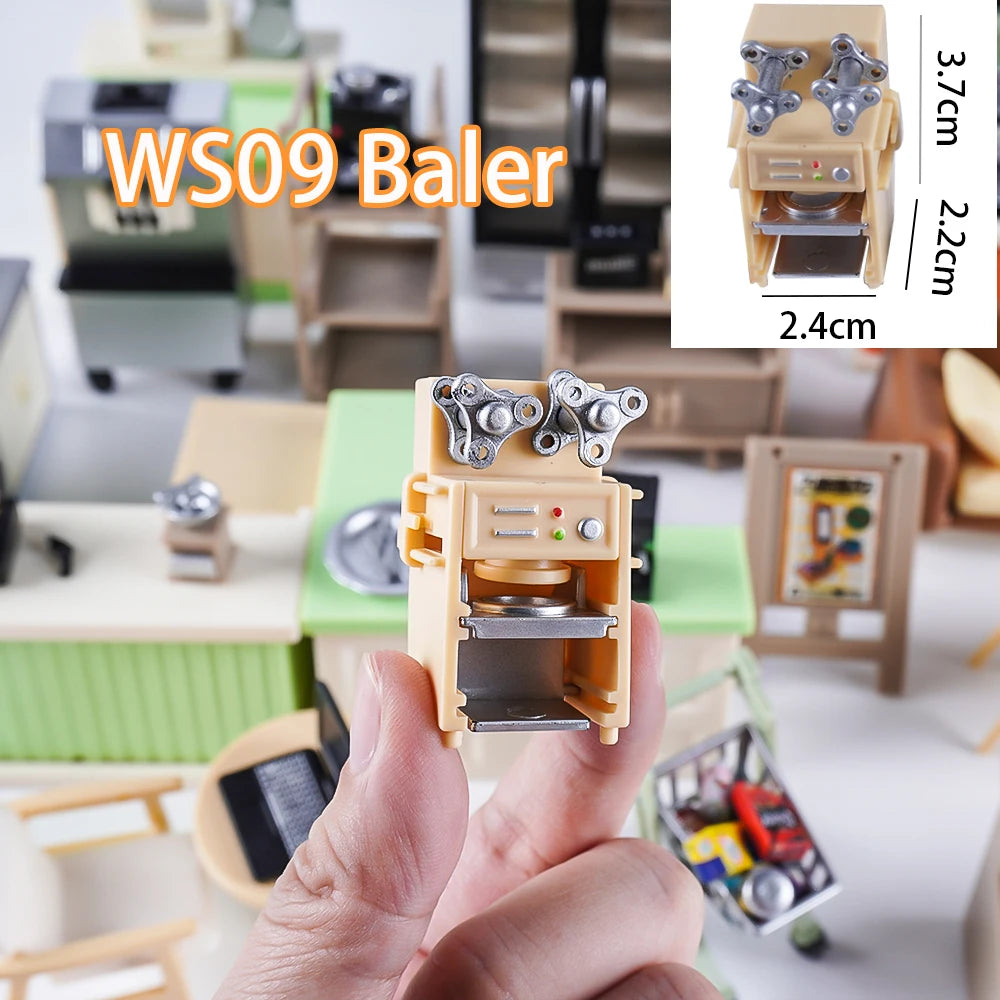 1:12 Scale Miniature Dollhouse Coffee Machine Accessories Blender Juicer Appliance Model Doll Furniture Play Mini Kitchen Toy