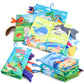 Baby 8 Page Tail Cloth Book Cartoon Animals Touch And Feel Infant Soft Books Development Interactive Early Education Toys
