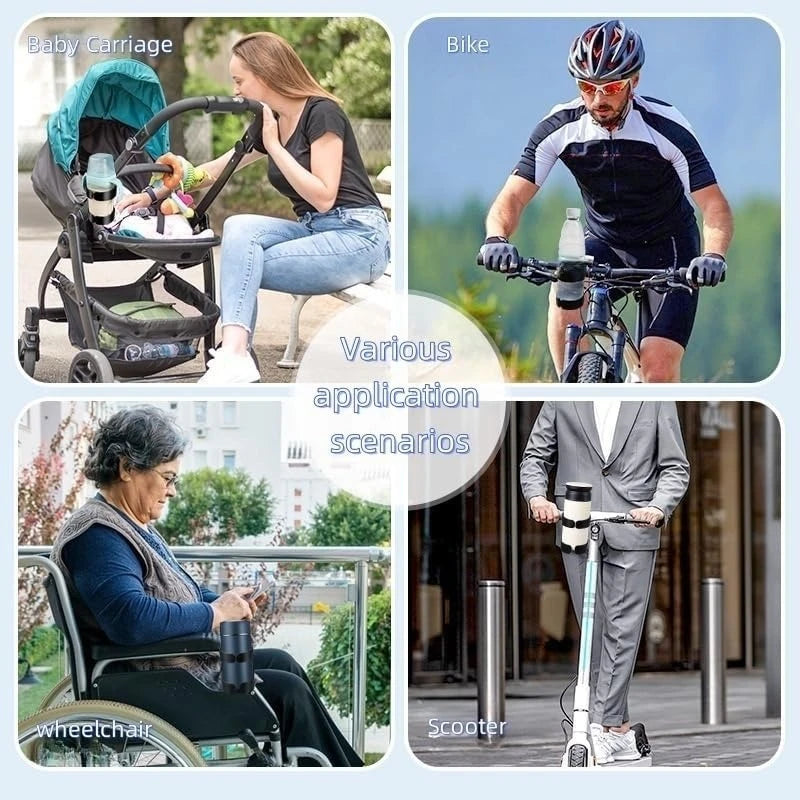 Universal Water Bottle Cup Holder Bike Stroller Milk Bottle Rack for Bicycle Electric Scooter Baby Stroller Outdoor Cycling