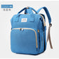 Fashionable Folding Baby Crib Mother and Baby Bag Large Capacity Hand-held Bottle Diaper Backpack Mother and Mommy Bag