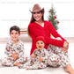Western Christmas Baby Bamboo Zipper Romper - Cowboy Holiday