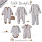 Wild Wrangler/Blue Western Baby Boy Bamboo Stroller Blanket