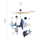Blue Whale Baby Crib Mobile Newborn First Toy Non Woven Fabric Bamboo Ring Shape Cognition Auditory Development Nursery Decor