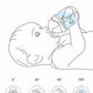 Baby Water Cups 250ML Baby Learning Drinking Cup with Double Handle Flip Lid Leakproof Infants Water Cups Bottle BPA Free