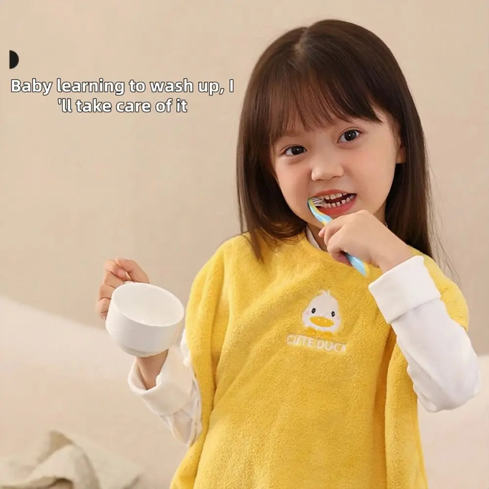Soft Baby Bibs Skin Friendly Water Absorbent Children's Washcloth Adjustable Snaps Toddler Face Towel for Feeding Eating