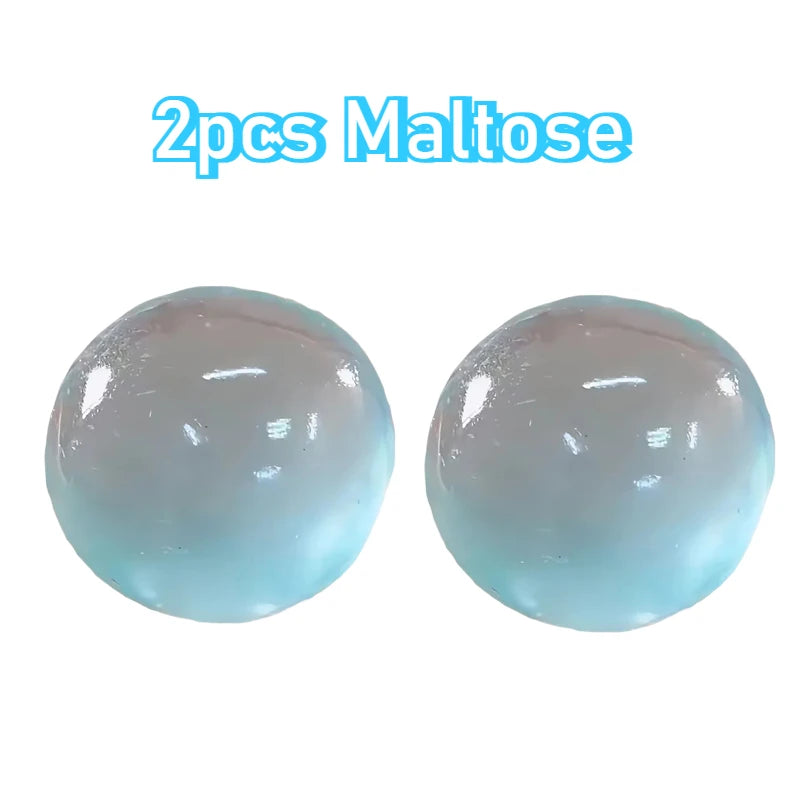 Blue Maltose Squishy Toy Cute Mochi Anti Stress Fidget Toy Soft Simulated Bule Transparent Ball Quick-rebound Decompression Toy