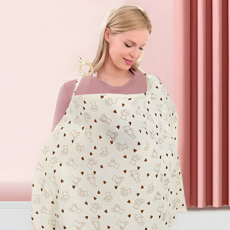 1 Nursing Cover, Adjustable Nursing Apron, Designed Specifically for Mothers, Easy to Use, Breathable and Comfortable, Suitable for Outdoor Activities and Travel
