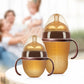 150ml Brown baby bottle, suitable for feeding, portable and simple style, with the handle