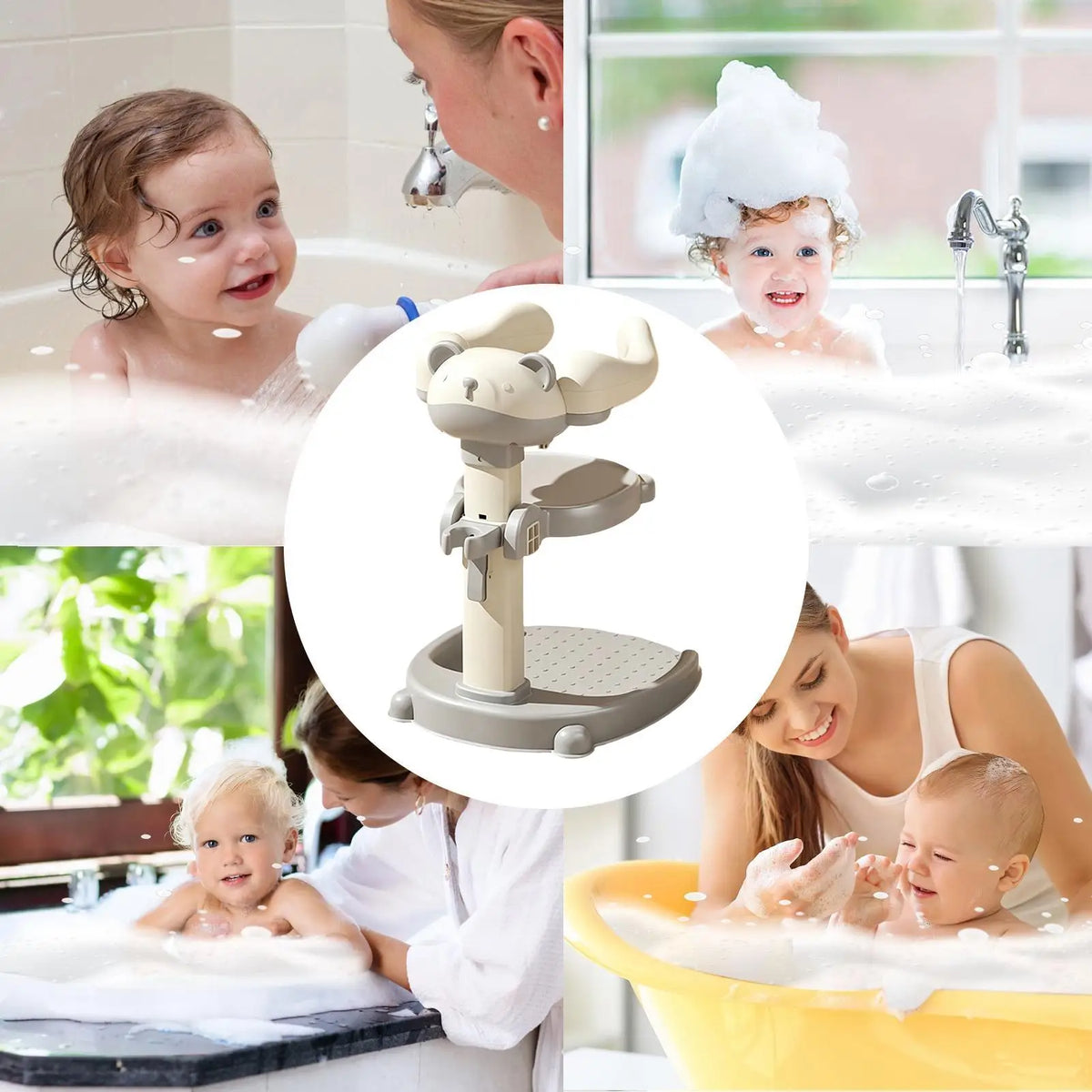 Baby Standing Shower Stand Adjustable Children's Bath Device Household Non-Slip Children's Bath Stand Baby Bath Stand Support