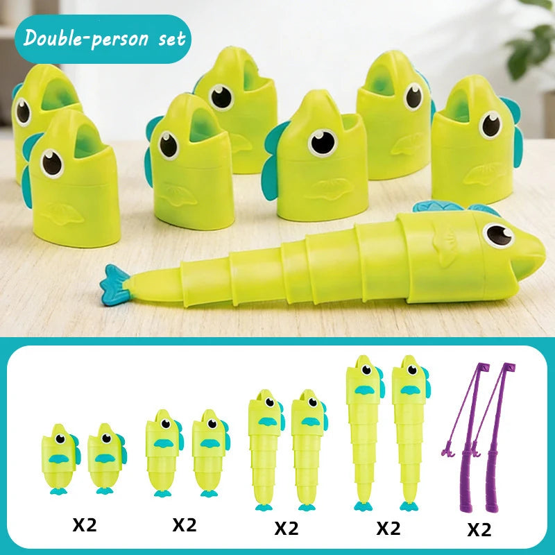 Fishing Battle Board Game Kid Fish Body Stretchable Long Short Competition Fun Family Party Interaction Social Table CreativeToy