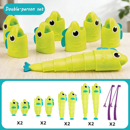 Fishing Battle Board Game Kid Fish Body Stretchable Long Short Competition Fun Family Party Interaction Social Table CreativeToy