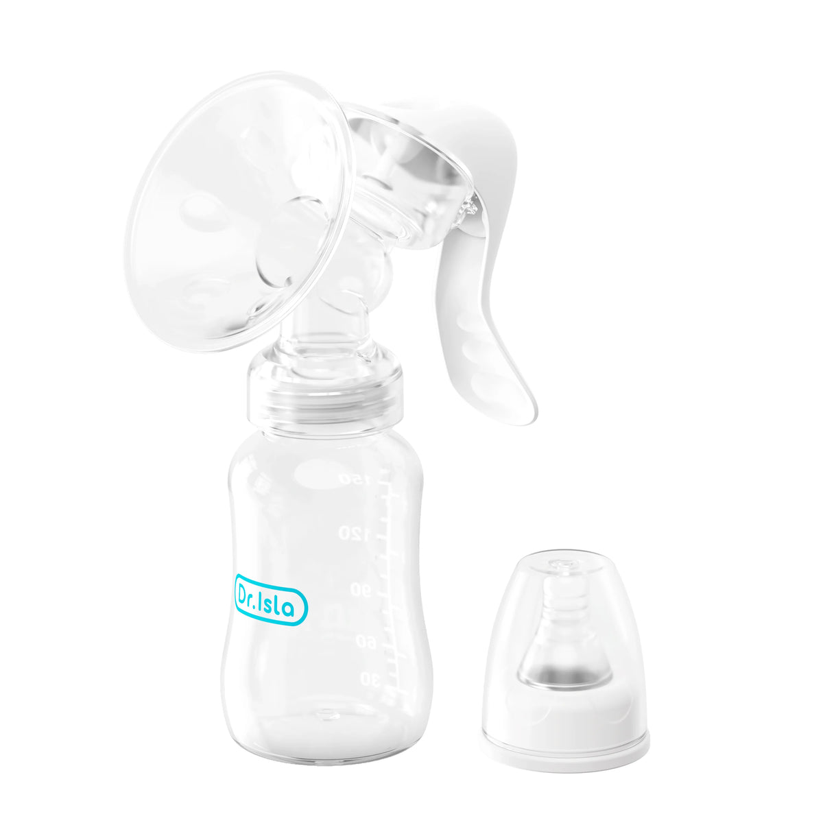 Manual Breast Pump Baby Bottle 2-in-1 Milk Extractor & Storage Bottle Soft Silicone Massage BPA-Free for Nursing Mom MB6