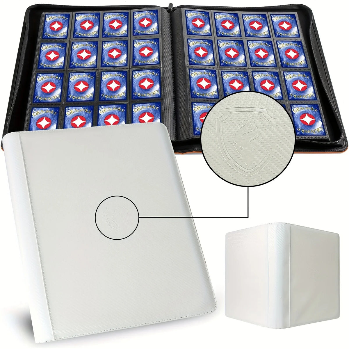 1024 Pockets Trading Card Binder, Premium 16 Pockets Card Holder Folders, Side Loading Card Album for Sport, Game Card