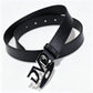 Men Women Unisex Decorative Belt with DVD Shape Buckle, Retro Nostalgic Waist Strap, Versatile Black White Belt for Jeans Outfit