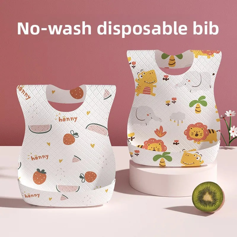Children's Disposable Bib Independent Packaging Baby Food Pocket Baby Leave-in Saliva Towel Waterproof Bib