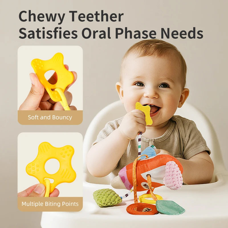 Baby Toys Crab Baby Bottle Bed Hanging Drawstring Music Rattles Teether Stroller Cheer Bedbell Pendant can be Nibbled Gift