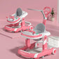 4 in 1 Baby Walker Toddler Baby Push Walker with Sunshade, Removable Feeding Tray and Music Tray Foldable Walker