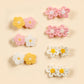 7pcs New Hot Selling Love Small Flower Combination Hairpin Cute Little Baby With Bangs Small Barrettes Girl's Sweet Hair Clip