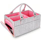 Large Baby Diaper Caddy Organizer,Thick Felt Nursery Storage Basket, Portable Infant Must Haves Essentials, Newborn Shower Gift