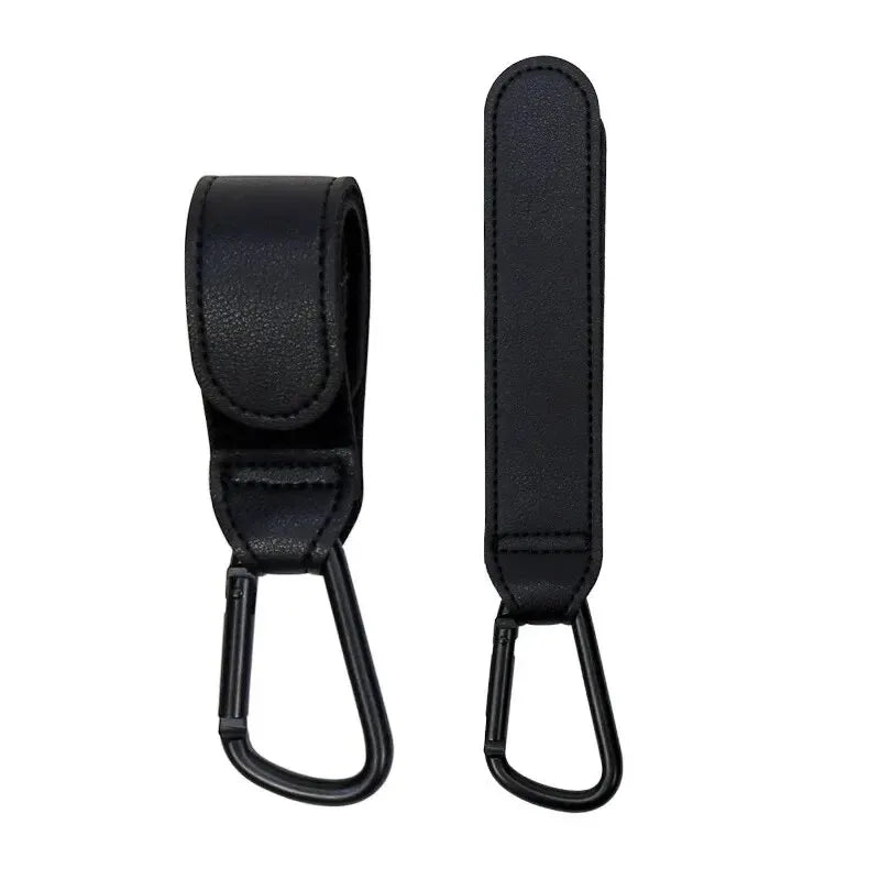1/2/4pcs PU Leather Hook Stroller Hook Versatile Adjustable Hook For Stroller Organize Accessories Strong Bearing High Quality