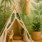 Rattan Giraffe Wall Decor – Boho Nursery & Kids Room Wall Art | Handmade Safari Animal Decor