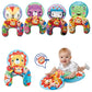 Baby Tummy Time Pillow with Rattle Toys, Multifunctional Crawling Mat Play Gym for Infants, Colorful Cartoon Animals Support Cus