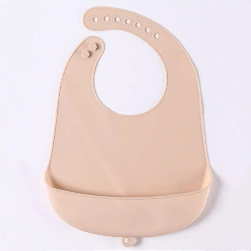 Silicone bib for baby meals - Children's waterproof bib - Feeding hygiene protection product