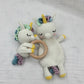 Baby Security Blanket Towel Feeding Bib Soft Towel Cotton Burping Cloth Infant Shower Gift Knitted Lovely Animal Rattle Sleep To