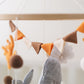 Blue Whale Baby Crib Mobile Newborn First Toy Non Woven Fabric Bamboo Ring Shape Cognition Auditory Development Nursery Decor