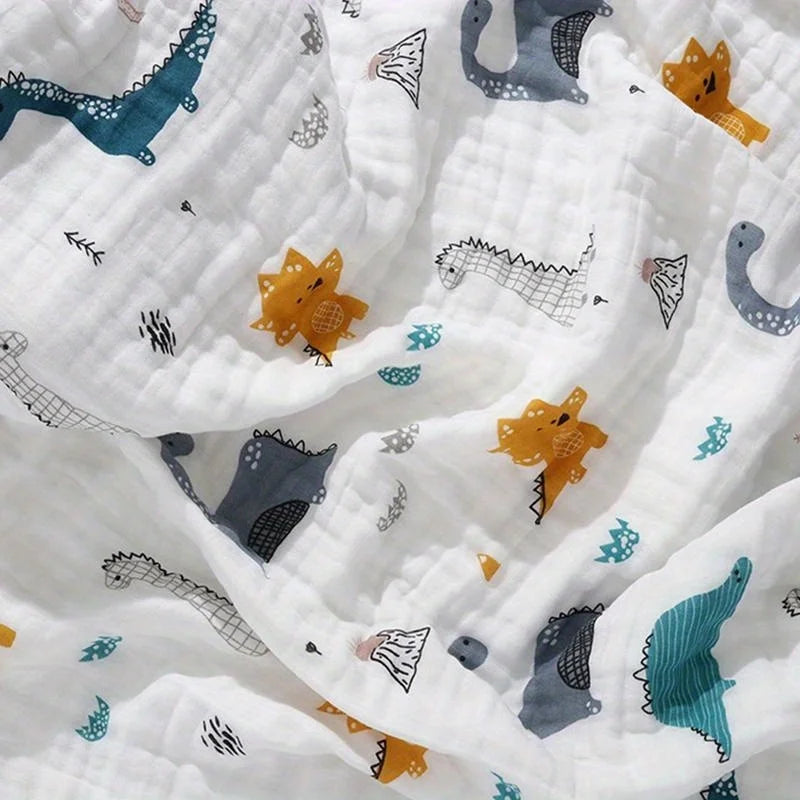 Cotton Baby Blankets Newborn 6-layer Muslin Cotton Gauze Soft Absorbent Swaddle Blankets Beds Shower Towel Breathable