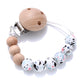 Baby Beech Pacifier Clip Round Colorful Silicone Teething Beads Food Grade Dummy Holder Soothe Chain Anti-drop Baby Nipple Chain