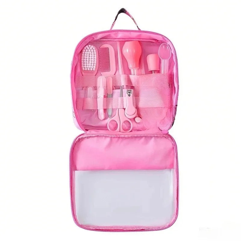 10 Pcs Safe Baby Grooming Kit Newborn Nail Hair Care Set Portable Infant Healthcare Kit with Storage Bag for Travel Home