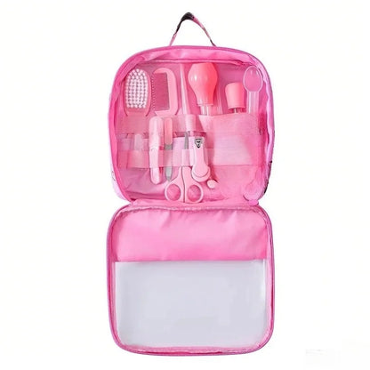 10 Pcs Safe Baby Grooming Kit Newborn Nail Hair Care Set Portable Infant Healthcare Kit with Storage Bag for Travel Home
