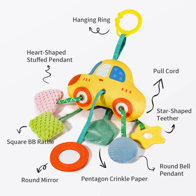 Baby Toys Crab Baby Bottle Bed Hanging Drawstring Music Rattles Teether Stroller Cheer Bedbell Pendant can be Nibbled Gift