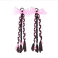 1PC Colorful Bow Wig Braids Hair Rings Ponytail Sweet Cool Twist Long Braids Hair Tie For Girls Women