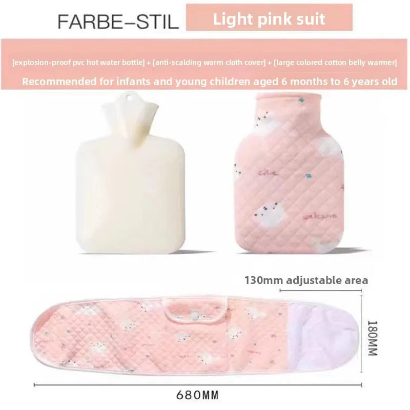 Newborn Baby Hot Water Bottle - Small Mini Warm Baby Belly Heat Pack Flatulence & Colic Relief Wonder - Warm Water Bottle