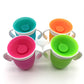 360 Degrees Can Be Rotated Baby Learning Drinking Cup with Double Handle Flip Lid Leakproof Silicone Infants Water Cups Bottle