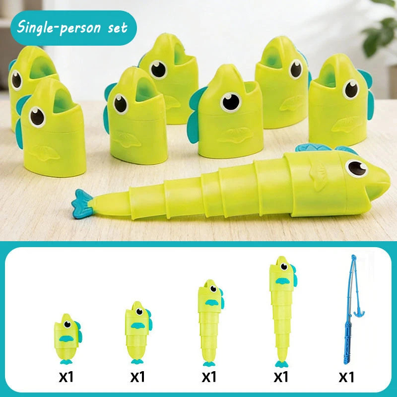 Fishing Battle Board Game Kid Fish Body Stretchable Long Short Competition Fun Family Party Interaction Social Table CreativeToy
