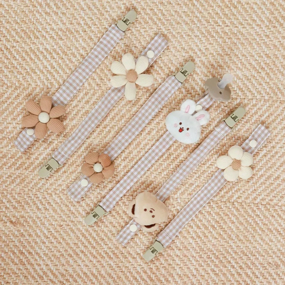 1PCS Cute Bear Baby Pacifier Clip Chain Dummy Holder Soother Pacifier Clips Strap Nipple Holder Infant Feeding Babies Accessorie