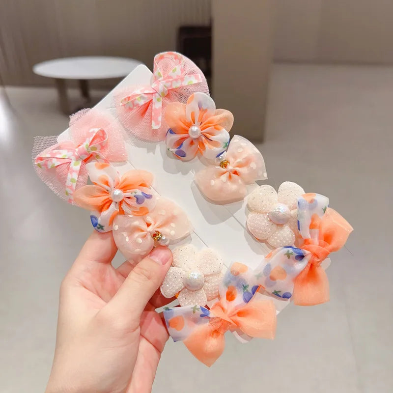 Children's Bow Hair Clips, Cute Baby Small Hair Clips, Girl's Non-damaging Hair Accessories, Princess Flower Hair Accessories