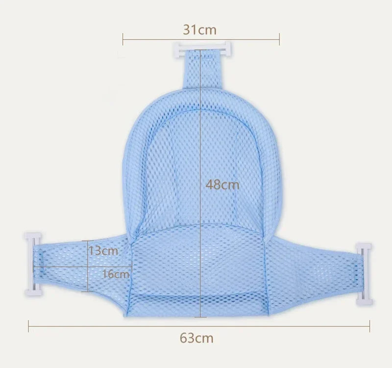 Baby Bath Net Mat Bathtub Cross-shaped Newborn Adjustable Bathtub Pillow Seat Cushion Anti-slip Shower Cradle Bed Seat