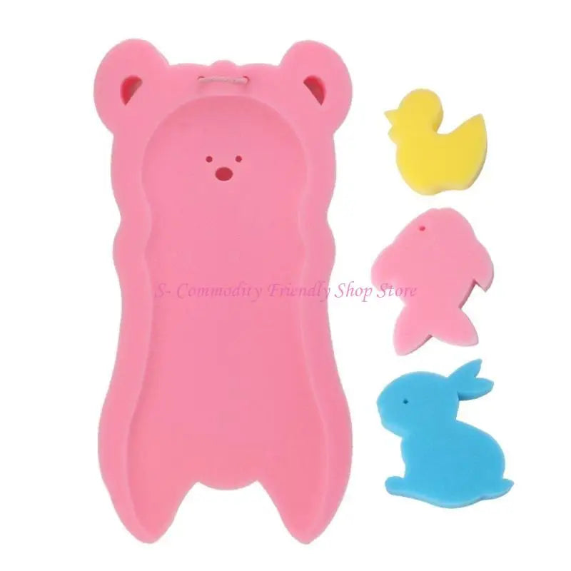 85AE Baby Bath Cushion Newborn Bath Anti-slip Cushion for Seat Infant Floating Bathtub Pad Shower Support Mat Security