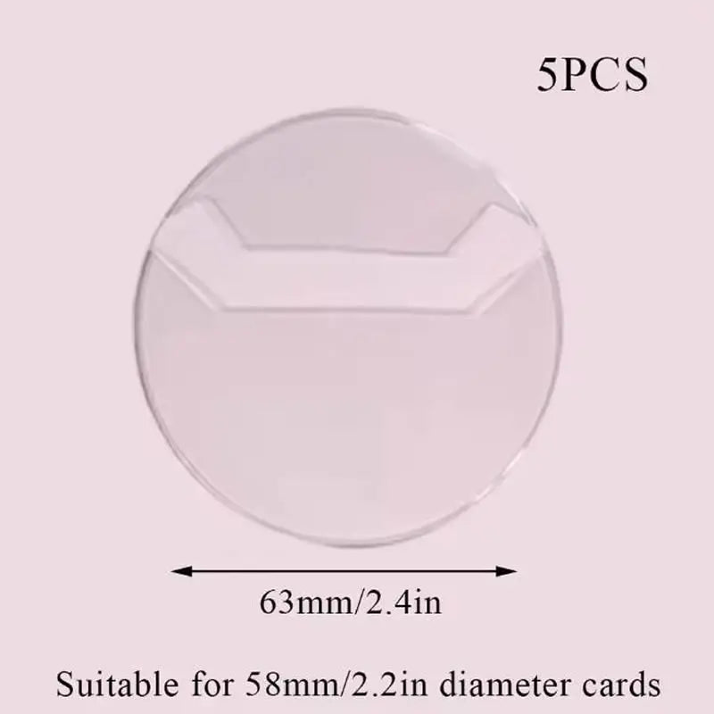 Round Badge Sleeve Transparent Holder Protector Ita Bag Pin Case Protective Display Brooch Anime Cartoon Sleeves Pins Toy Gift
